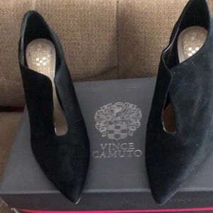 Black suede bootie